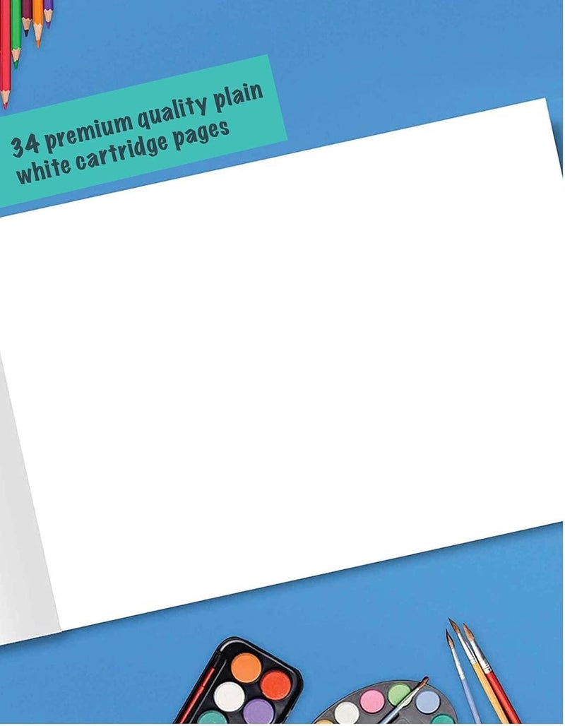 TARGET PUBLICATIONS Jumbo Drawing Book for Kids, Artists | Big Plain Sketch Pad for Artists, Children, Students | 34 White Blank Unruled Pages | Size - 37 x 27 cm Papers | Soft Cover | Sketching, Colouring, Painting | Set of 3 - Image 3