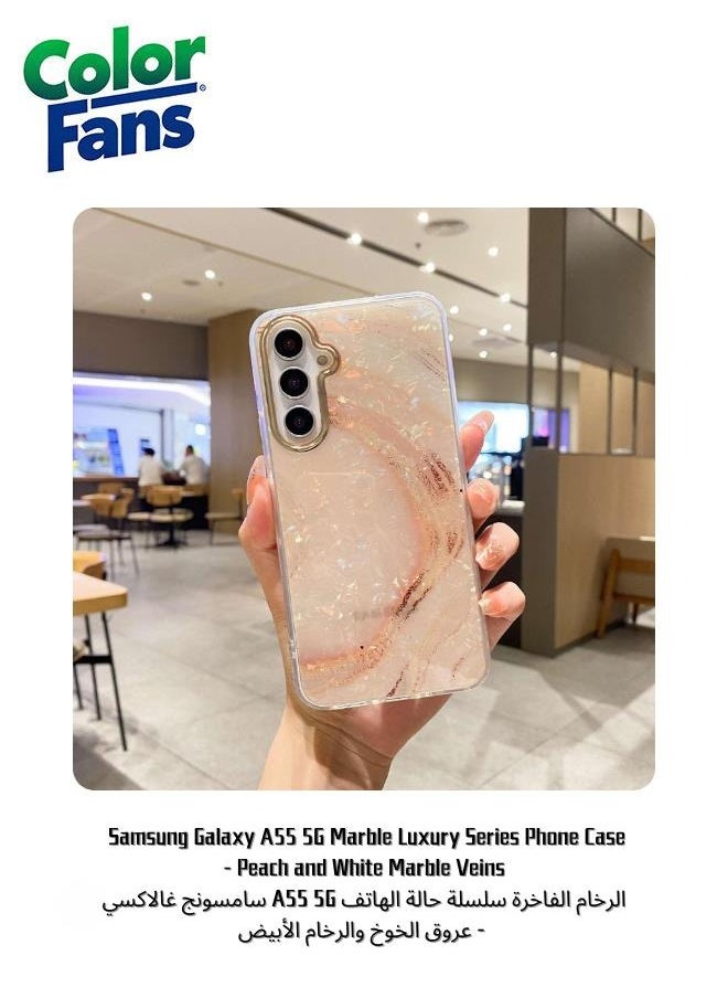 Color Fans Samsung Galaxy A55 5G Marble Luxury Series Phone Case 