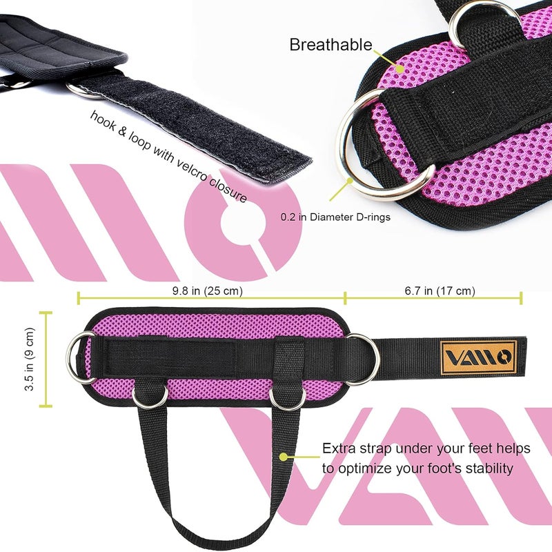 VAIIO Ankle Straps for Cable Machines,Adjustable Comfort fit Neoprene, Reinforce Double D-Ring - Premium Ankle Cuffs to Improve Abdominal Muscles, Lift The Butts, Tone The Legs for Men & Women - Image 5