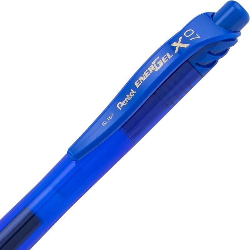 Pentel Energel-X Retractable Liquid Gel Pen, 0.7 Mm, Blue, Pack of 12 - Image 5
