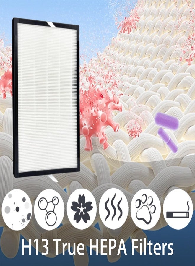 HOMFILBIT 2 Set FLT5600 Filter N Replacement for GermGuardian AC5600 AC5600W AC5600WFL AC5600WDLX Air Purifier, 2 Pack H13 True HEPA and 8 Pack Activated Carbon Filter - Image 3