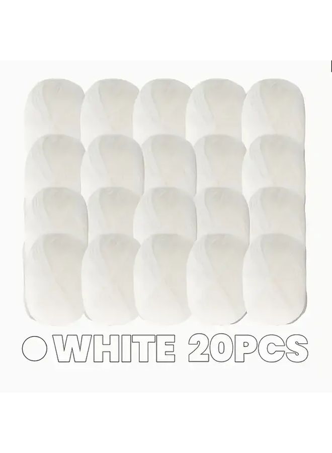 20pcs White Ultra Soft Handmade Crochet Yarn Set For DIY Crafts Slippers Pillows - Image 5