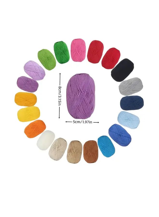 20pcs White Ultra Soft Handmade Crochet Yarn Set For DIY Crafts Slippers Pillows - Image 3