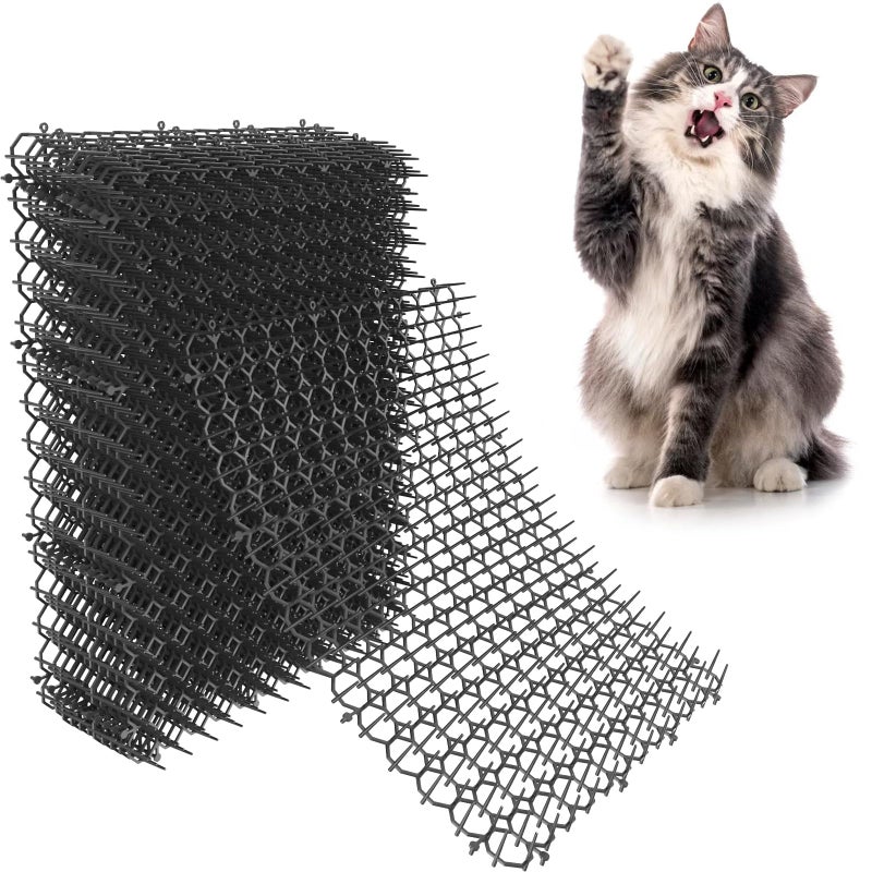 OCEANPAX 16 X 13 Inch Scat Mat for Cats, 10 Pack Cat Scat Mat with Spikes - Indoor/Outdoor Pet Deterrent Solution for Plants, Furniture, and More - Keep Cats and Dogs Away - Image 1