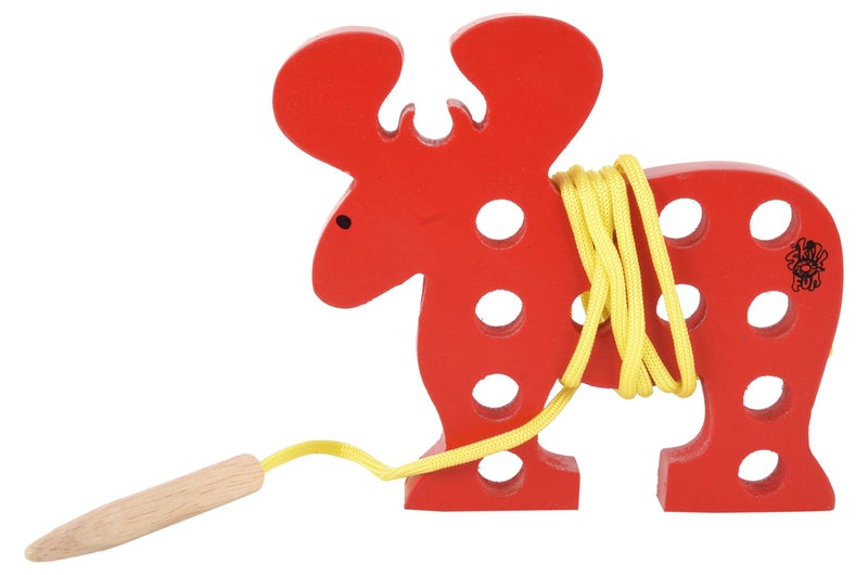 Skillofun Wooden Sewing Toy Reindeer, Multi Color - Kids - Image 4