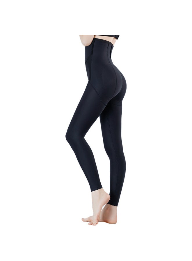 High-waisted Tummy Control Lifting Pants Breathable Shaping Waist-cinching Body Shaping Pants Thin Buttoned Compression Shapewear Long Pants