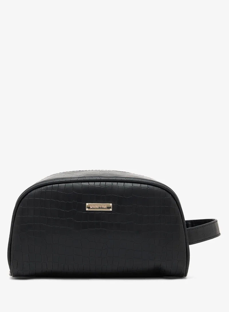 zip detail toiletry bag