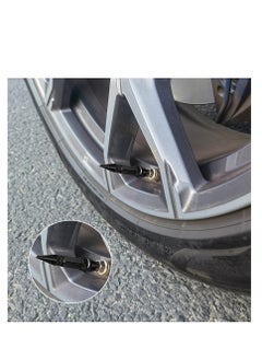 SYOSI 60mm Spiked Valve Caps, Aluminum Alloy Dustproof and Waterproof Tire Valve Stem Caps, Suitable for Cars, Trucks and Motorcycles, Made of High-quality Aluminum Alloy, Personalization (4PCS, Black)  - Image 4