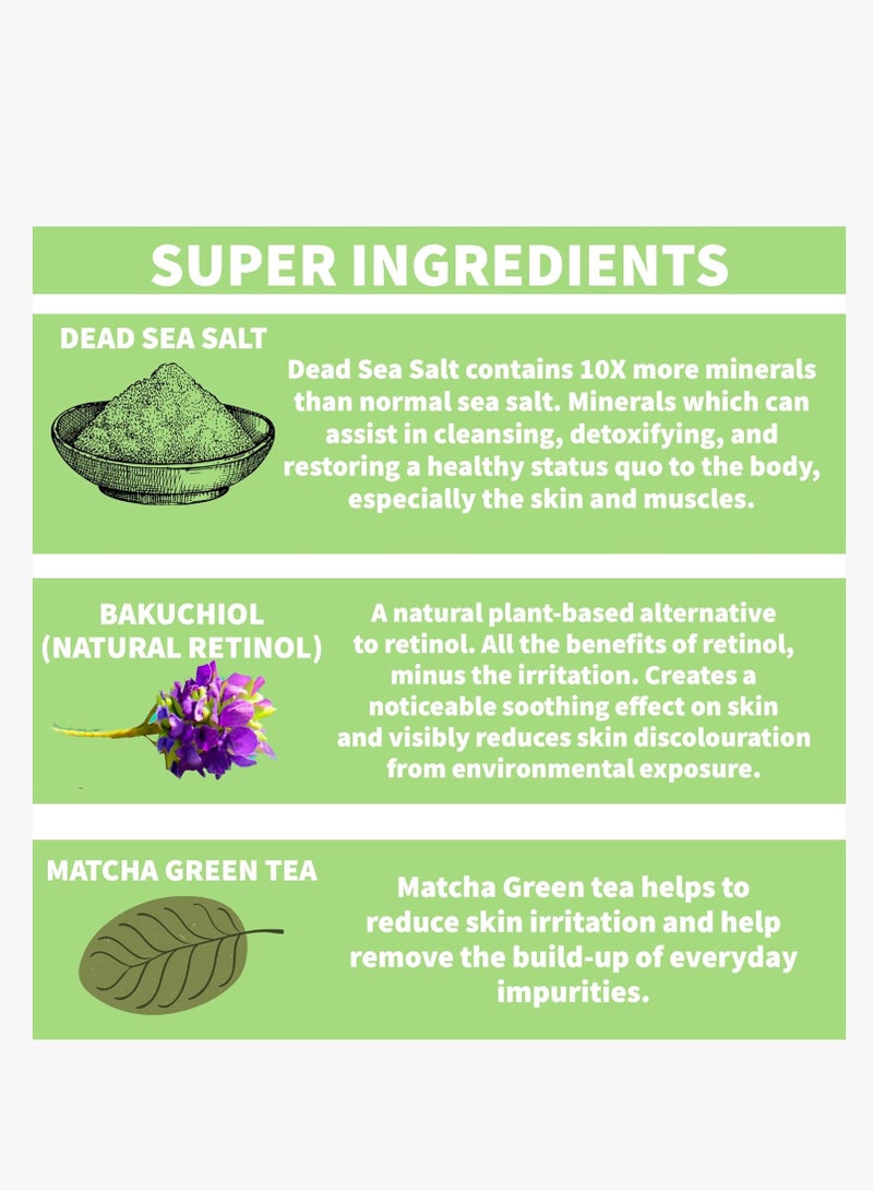 نايتشر سبيل Nature Spell سكراب الجسم "To The Sea" – يحتوي على أملاح البحر الميت، الشاي الأخضر وباكوتشيول – 300 مل - Image 4