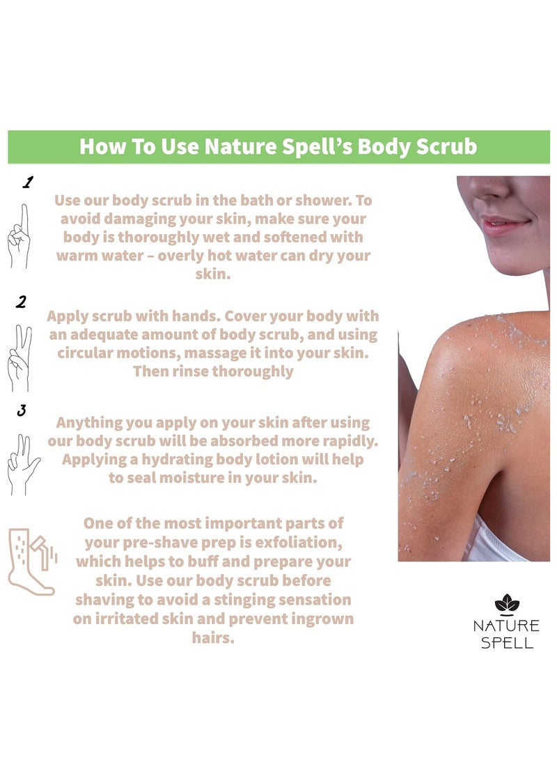 نايتشر سبيل Nature Spell سكراب الجسم "To The Sea" – يحتوي على أملاح البحر الميت، الشاي الأخضر وباكوتشيول – 300 مل - Image 5