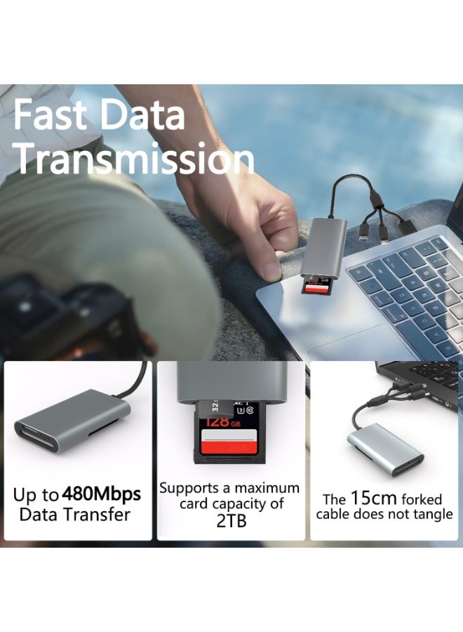 INSIJAM Memory Stick Pro Duo 4-in-1 Card Reader Adapter SD/TF/MS/XD Multi Memory Card Reader for iPhone 16 15 14 iPad Android PC Mac Compatible with Digital Cameras and Sony Cybershot - Image 4