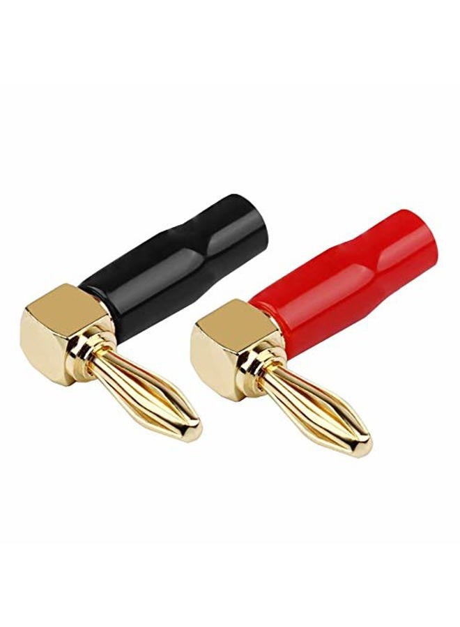 Goaycer 90 Degree Banana Plugs - 24K Gold Plated 4mm Speaker Connector (12 Pack) - Image 2