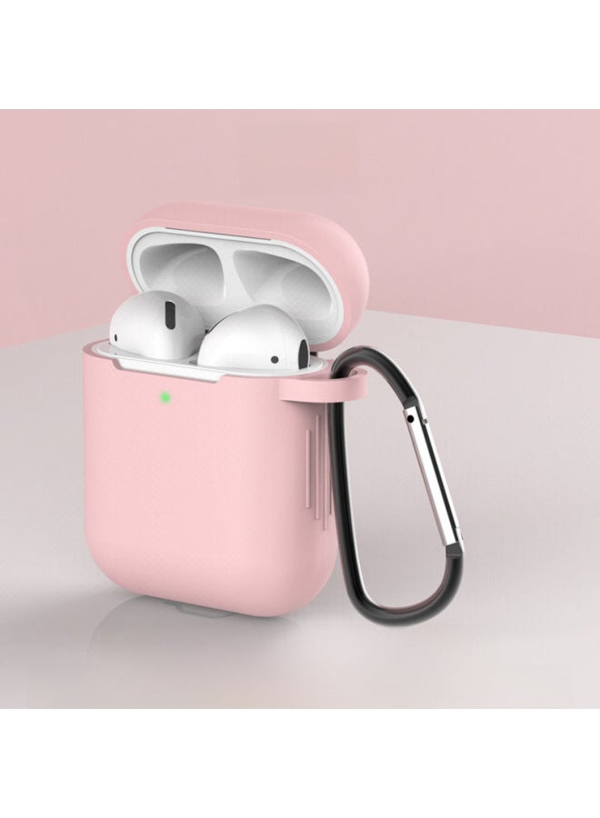 Protective Silicone Soft Case For Airpods Pro 2345 Bluetooth Earphones Anti-fall Shockproof Cover Digital Computer Accessories-Color:Pink-Applicable Model:Airpods 1/2 Commonly Used "pearlescent Bag Packaging" Without Buttons  - Image 1