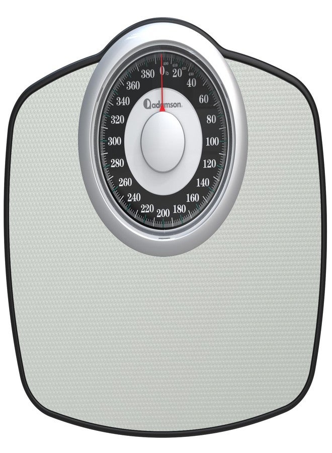 Adamson A25 Scales for Body Weight - Up to 400 LB - 5.3" Dial on 12.4" x 12" Platform - Anti-Skid Rubber Surface - High Precision Bathroom Scale Analog - Durable with 20-Year Assurance - Light Grey - Image 1
