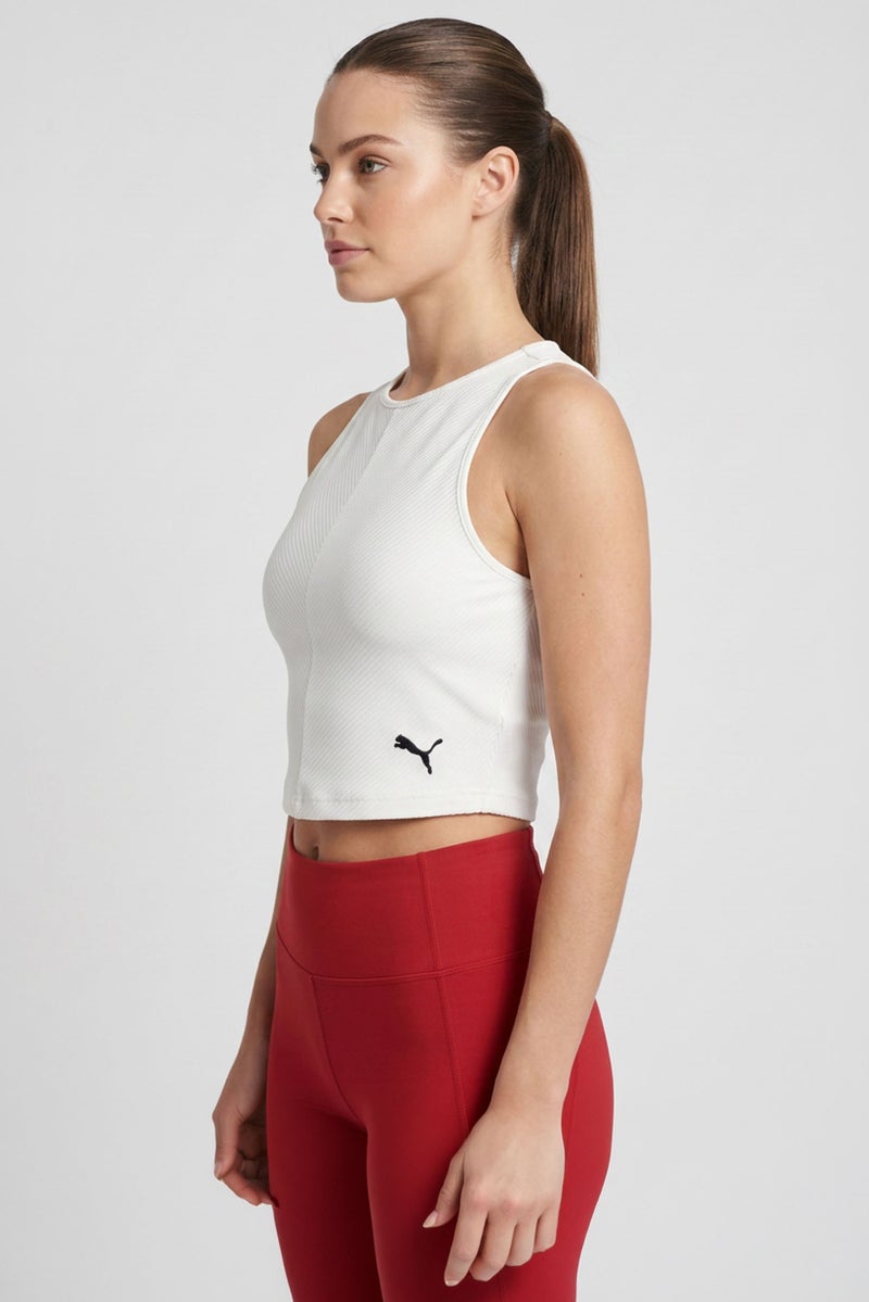 PUMA Women Sportwear Fit Sleeveless Training Tank Top, White - Image 2