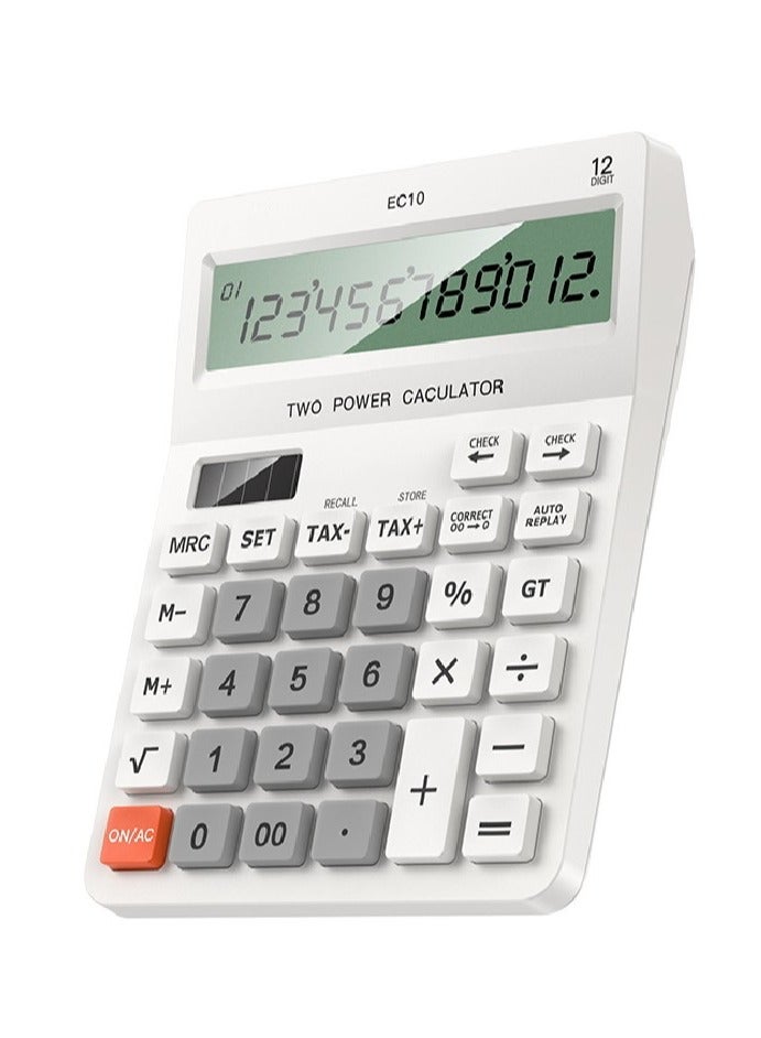EC10 Dual Power Source LCD Display Desk Calculator - Image 1