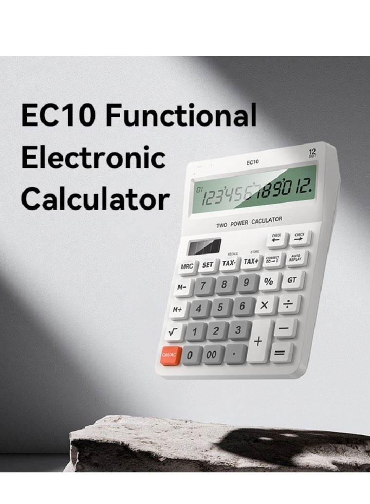 EC10 Dual Power Source LCD Display Desk Calculator - Image 4