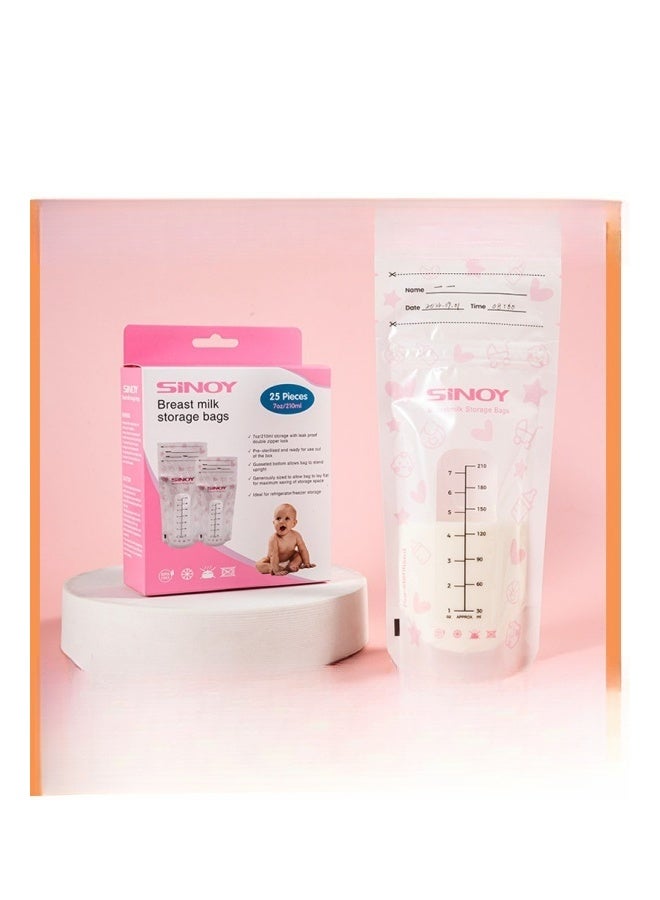 DOOKOO 50 Counts Breastmilk Storage Bags, Counting Pack, Presterilized, Hygienically Doubled-Sealed,  Self Standing and Suitable for Refrigeration and Freezing, 210ml - Image 4