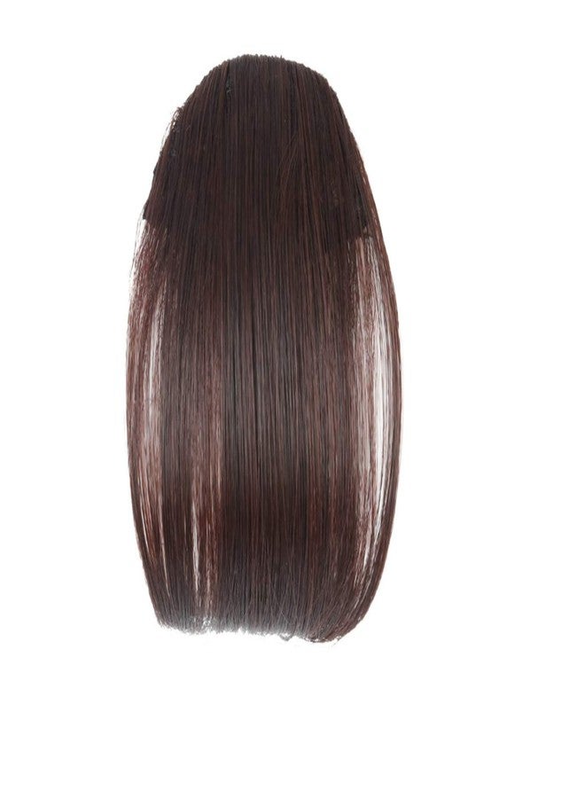 ريتزكارت وصلة شعر صناعية بنية اللون من ريتزكارت، غرة أمامية ناعمة ذات مظهر طبيعي لتغطية مناطق الصلع الصغيرة، خفيفة الوزن، طول 20 سم - Image 1