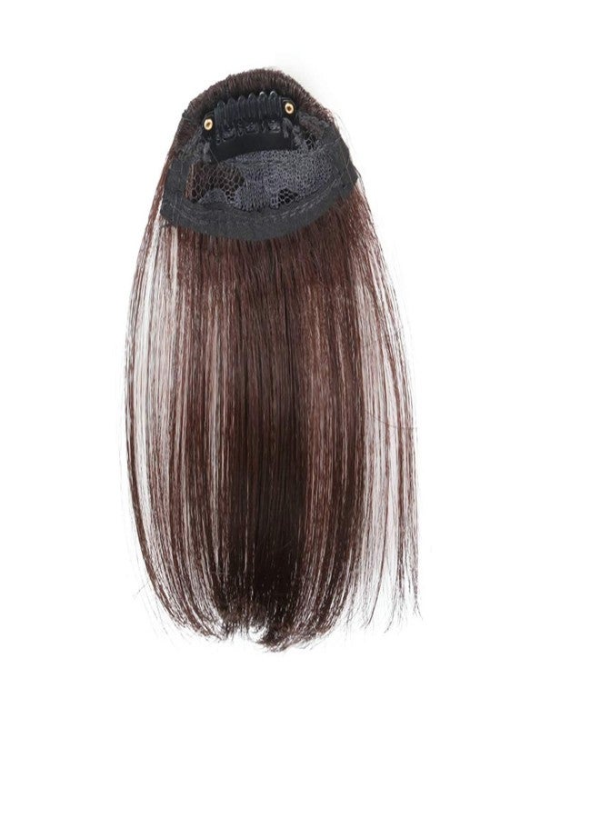 ريتزكارت وصلة شعر صناعية بنية اللون من ريتزكارت، غرة أمامية ناعمة ذات مظهر طبيعي لتغطية مناطق الصلع الصغيرة، خفيفة الوزن، طول 20 سم - Image 3