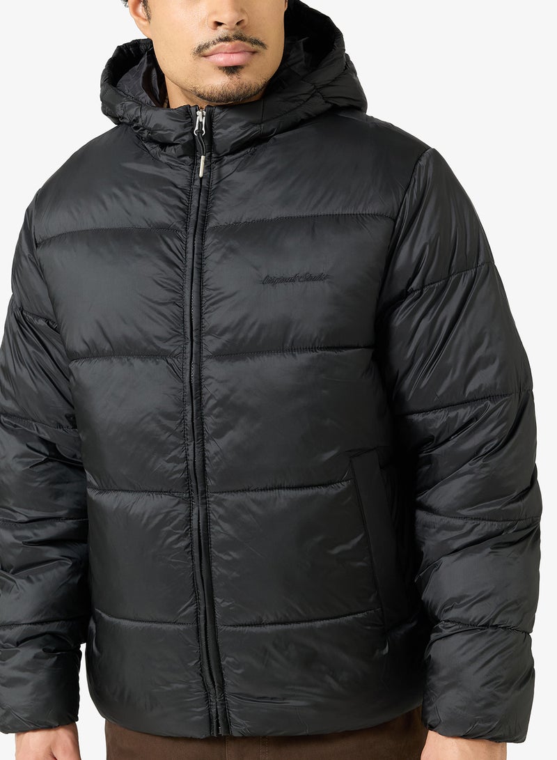 JACK & JONES Essential Puffer Jacket With Hood - Image 3