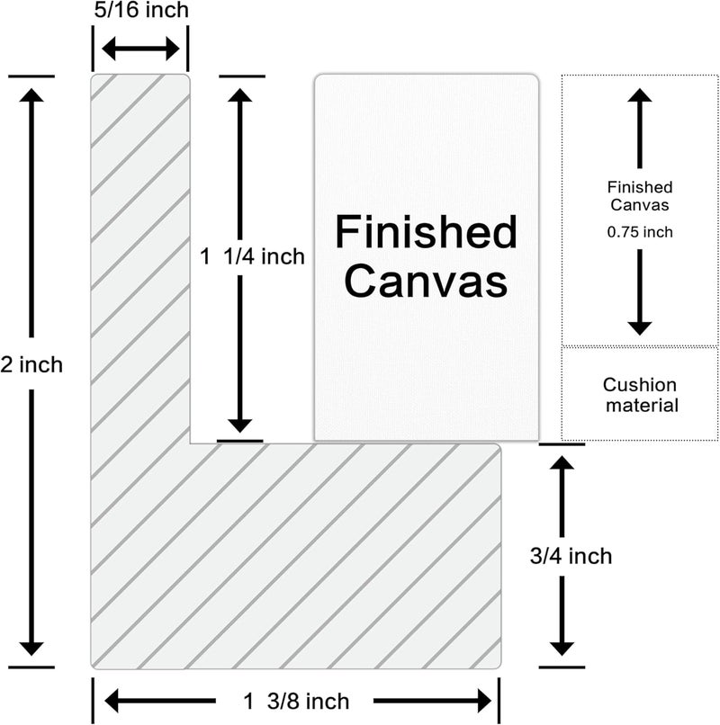 Sunwes إطار عائم للوحات قماشية بعمق 1.25 بوصة مشدودة، إطار عائم خشبي لديكور الحائط للوحات زيتية ملفوفة على طريقة المعارض، لغرفة النوم وغرفة المعيشة، تجميع سهل، صنع في الولايات المتحدة (بلوط فاتح، 12×16) - Image 3