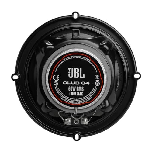 JBL Club 64-6-1/2" (160mm) Two-Way Car Speaker, 60W RMS, 180W Peak, Sensitivity (@ 2.83V): 93dB, Frequency Response: 48Hz – 21kHz, Nominal Impedance: 3.0 ohms - Image 4