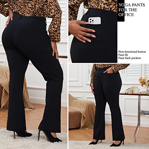 DGD Wrinkle-Free Stretch Dress Pants Plus Size for Women Pull-on Pant Ease into Comfort Office Pant 2XL - Image 3