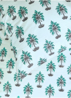 OJARIYA Green Palm Hand Block Printed Premium Cotton Cushion Cover 65 Cm X 65 Cm  - Image 5