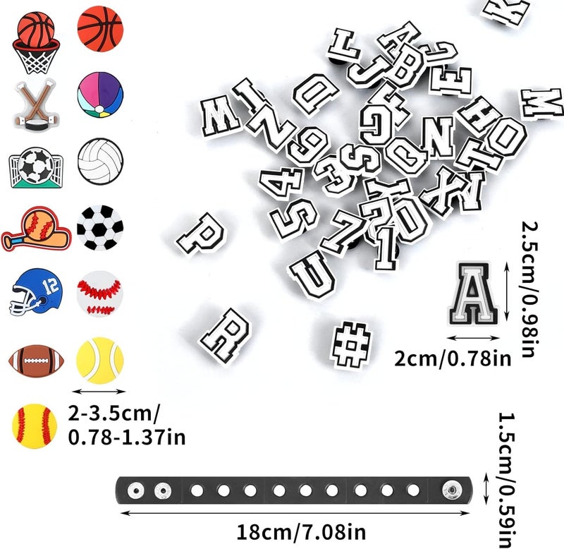 klarako Letters Numbers Shoe Charms, A-Z Letters & 0-9# Numbers Clog Charms DIY Shoes Pins for Boy Girl Teens Men Women and Adults - Image 2