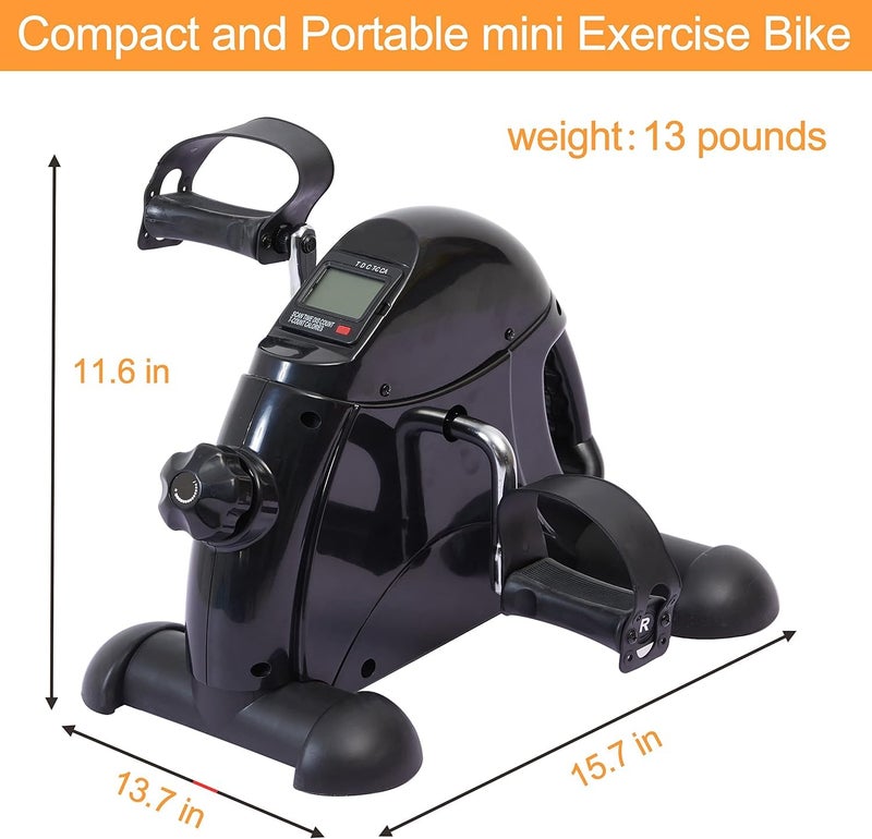 LEWANJA Pedal Exerciser Under Desk Bike Mini Exercise Bike for Leg and Arm Cycling Exercise Portable Peddler with LCD Display - Image 4