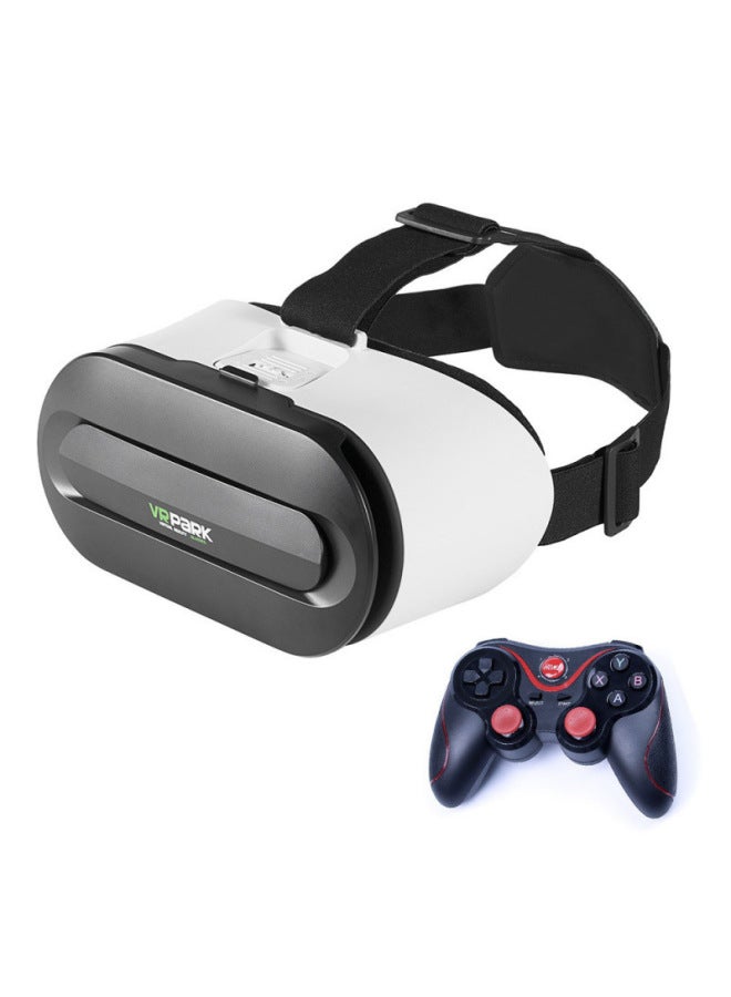 VRPARK Glasses All-in-one Smart VR Glasses Head Wear 3D Panoramic Game VR Glasses-Colour:V8 Ivory White+x3 Handle✓✓ - Image 1
