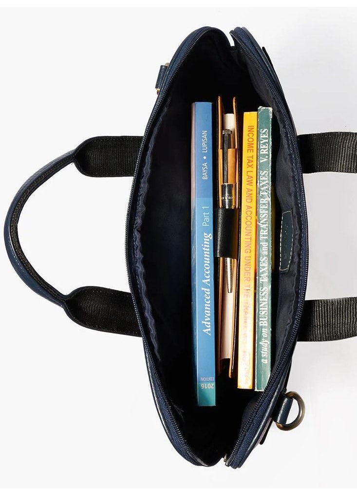 Vintage Finds - Timeless Elegance: Genuine High-Quality Leather 14-Inch Laptop Messenger Bag With Padded Compartment - Image 1