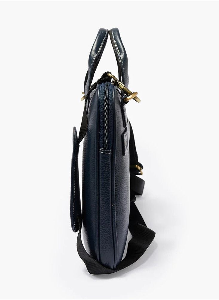 Vintage Finds - Timeless Elegance: Genuine High-Quality Leather 14-Inch Laptop Messenger Bag With Padded Compartment - Image 1