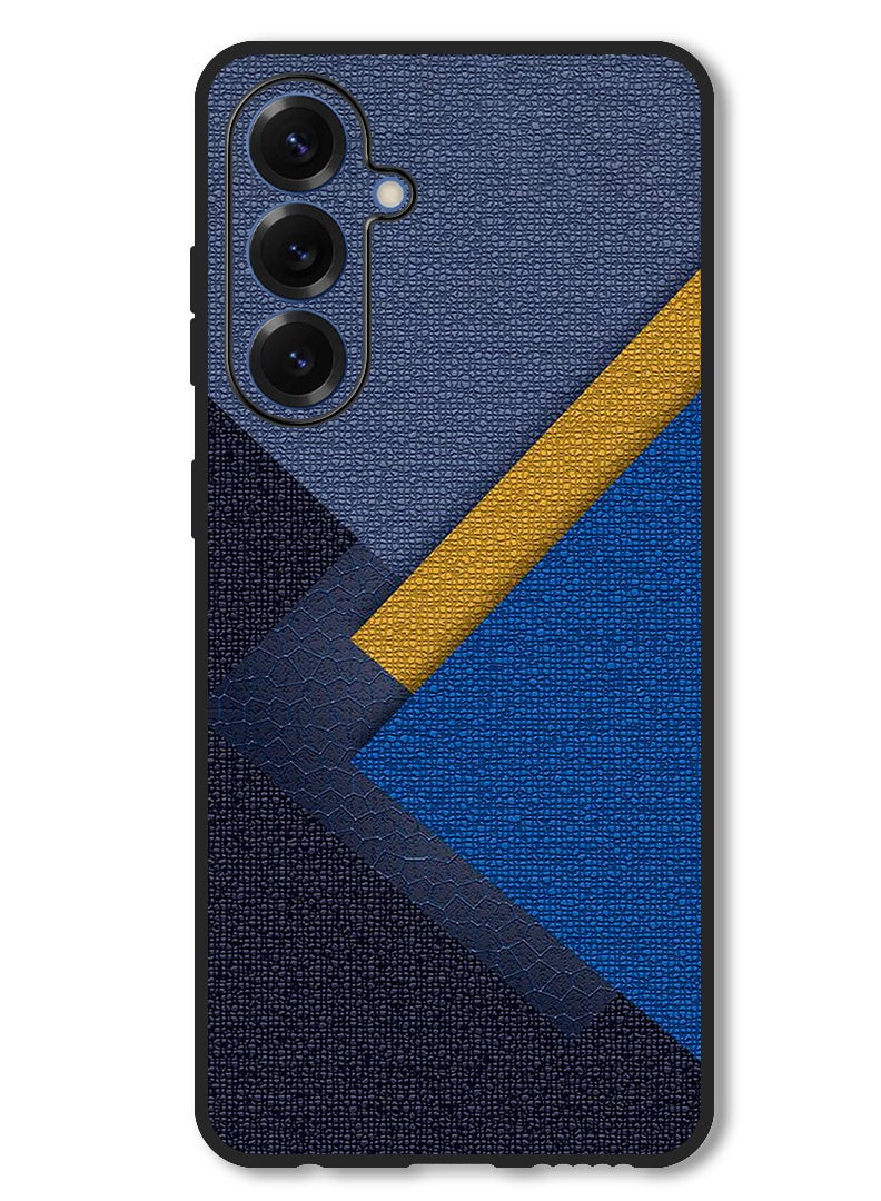 Theodor Case Compatible with Samsung Galaxy A56 Protection Shockproof Bumper Cover Triangles Leather Shades Pattern - Image 1