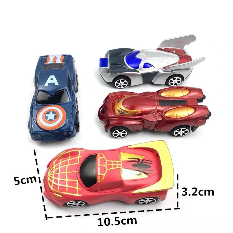 Kids Birthday Cake Topper Cars Theme Large avengers chariot 4-piece set 