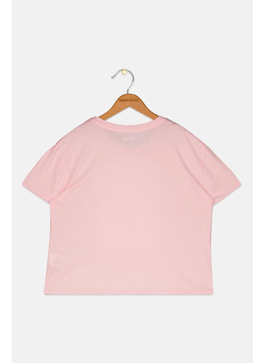 Kids Girl Crew Neck Short Sleeve Textured Top, Pink Combo - pzsku/Z6D02E483F4B7E2953D89Z/45/_/1738764995/c8759e3b-befb-4b9d-a694-f1dc1d7ea160