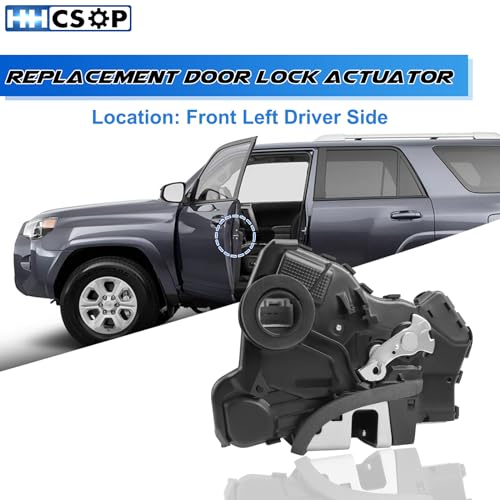 HHCSOP Front Left Driver Side Door Lock Actuator Motor Fit for 2006-2019 Toyota Camry Corolla 4Runner Sienna Tundra Sequoia RAV4 Lexus ES350 RX350 Scion tC xB xD Replaces# 931-401, 69040-0C050, 69040-06180 - Image 2