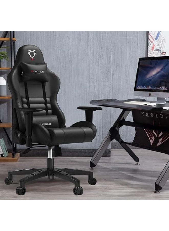 Riad Group Vergil Pro Gaming Chair with 4D Armrests, 15° Tilt & Steel Frame – Midnight Black - Image 3
