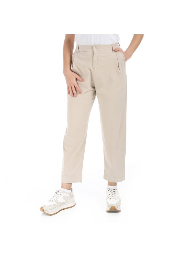 Coctail 19204-gabardine pants-beige - Image 1