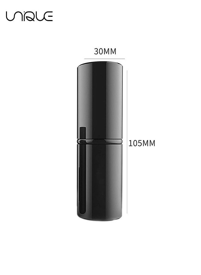 يونيك فرشاة مكياج قابلة للسحب ، فرشاة أحمر الخدود للسفر ، فرشاة واقية من الشمس لكريم الأساس المحمولة مع أحمر الخدود ، برونزر ، مصقول ، هايلايتر مسحوق مكياج لا تشوبه شائبة (أسود) - Image 2