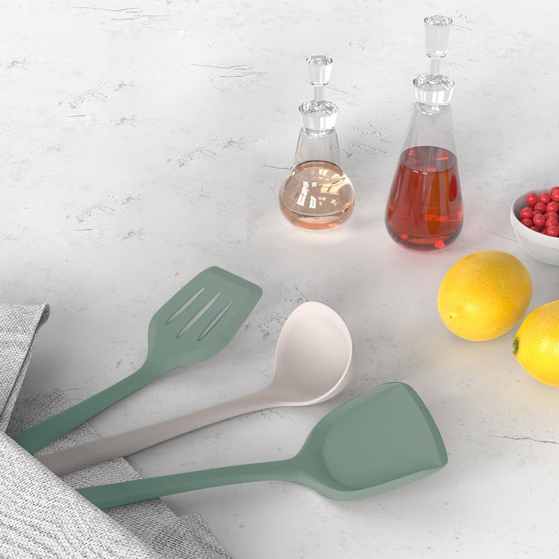 AOTHOD Silicone Cooking Utensils Set - 446Â°F Heat Resistant Silicone Kitchen Utensils,Spatula,Spoon, Kitchen Utensil Sets Gadgets Tools Set for Nonstick Cookware,Dishwasher Safe BPA FREE (Multicolor) - Image 5