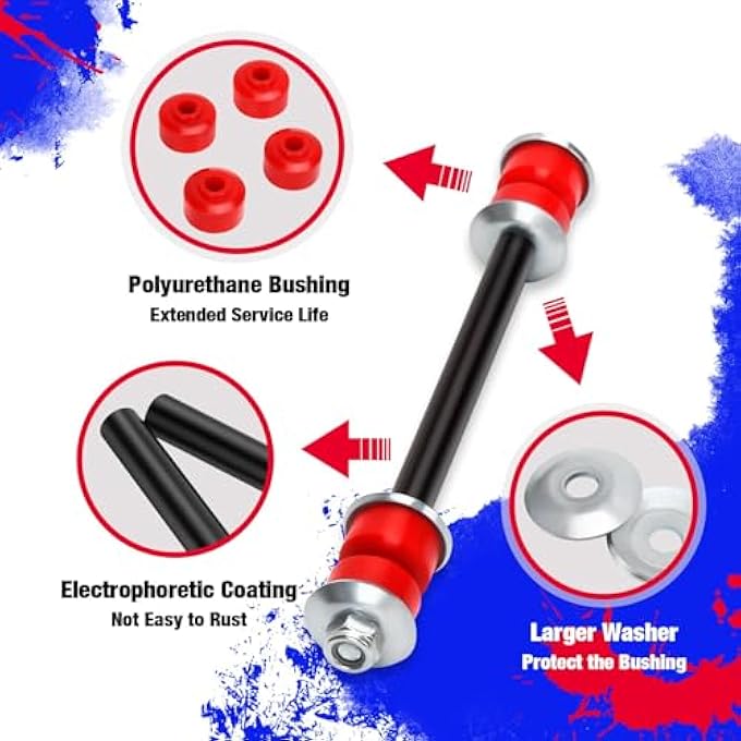 KSP PERFORMANCE Ksp Sway Bar Stabilizer Link Compatible With Ford Ranger Explorer Sports Front Suspension Sway Bar End Link For Dodge Ram 1500 2500 3500 Stabilizer Bar Link Kits Fit For Mazda B2300 2500 3000 4000 - Image 4