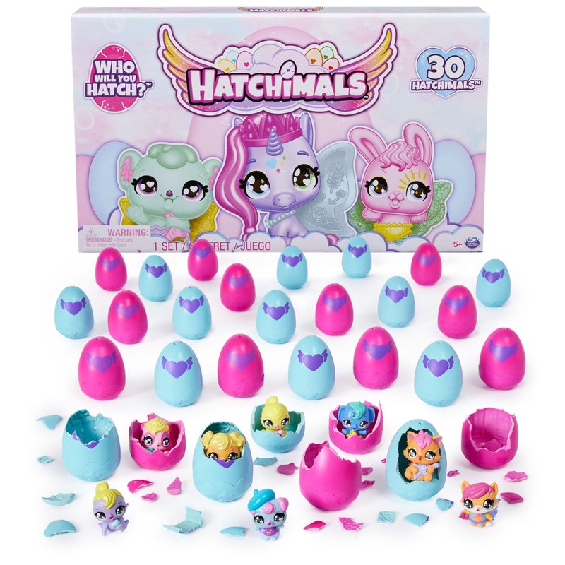 Hatchimals Alive CollEGGtibles 30 Easter Egg Mystery Value Pack - Mini Figures Ultimate Cracking Set: Who Will You Hatch - Easter Basket Pack -30 Unique Figures, Party Favors Pack (Age 3+) - Image 1