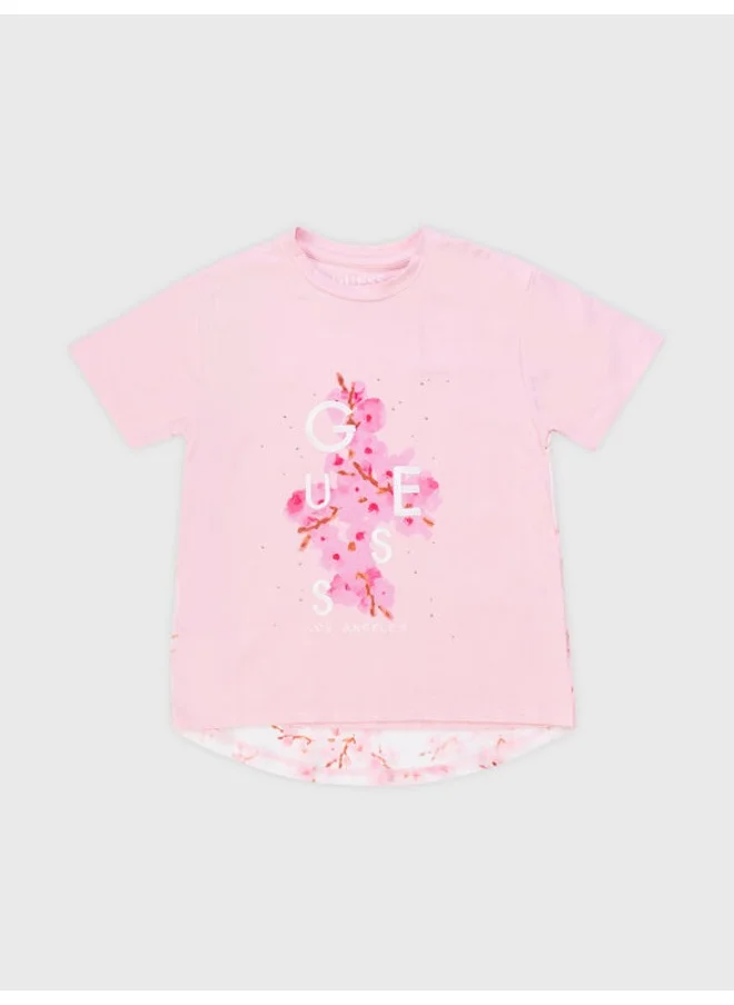 جس Kids Graphic High Low T-Shirt