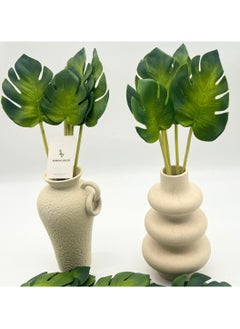 BAMBOO DECOR Bamboo Decor |  Artificial Tropical Palm Leaves Set Of 5 Pieces length 39 to 43 Cm - Faux Plants- Flora Vase Filler For Home Decor- Wedding -Events-Craft Projects d  - Image 5