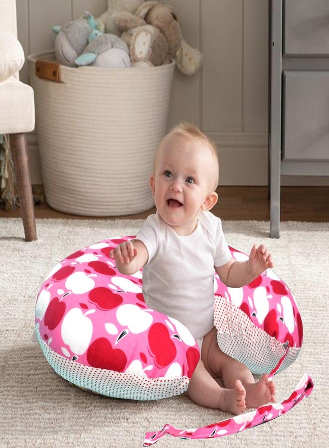VParents Multipurpose Baby Feeding Nursing Cum Maternity Pillow for New Born Cotton, Recommended for Maternity, Nursing, Medical Cheeky Cheeky (Pink) 110500 - Image 2