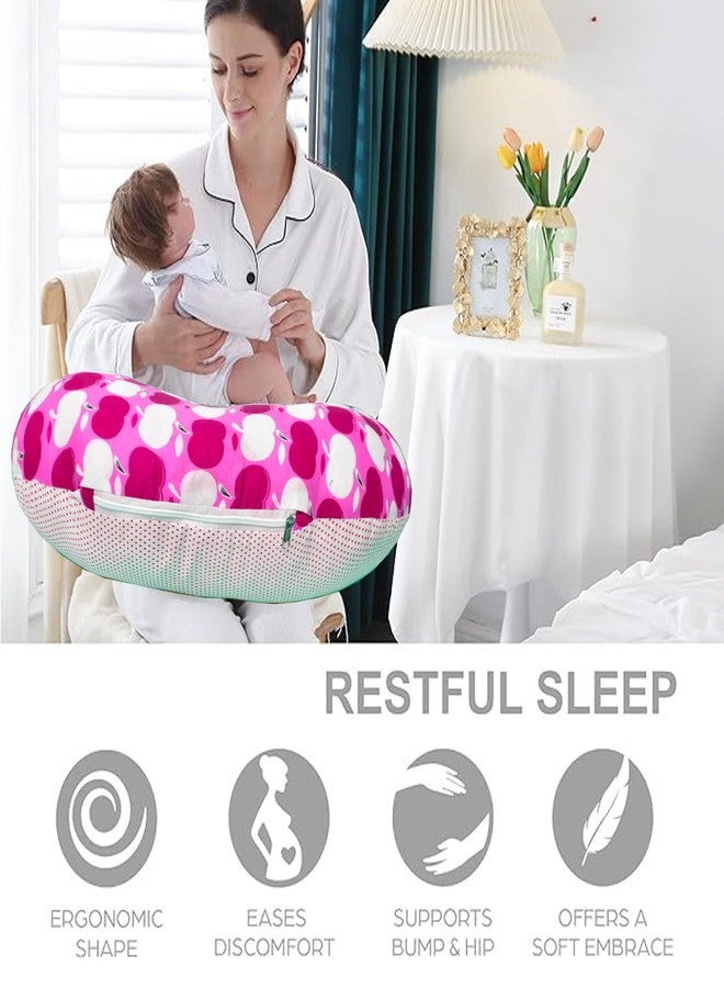 VParents Multipurpose Baby Feeding Nursing Cum Maternity Pillow for New Born Cotton, Recommended for Maternity, Nursing, Medical Cheeky Cheeky (Pink) 110500 - Image 5