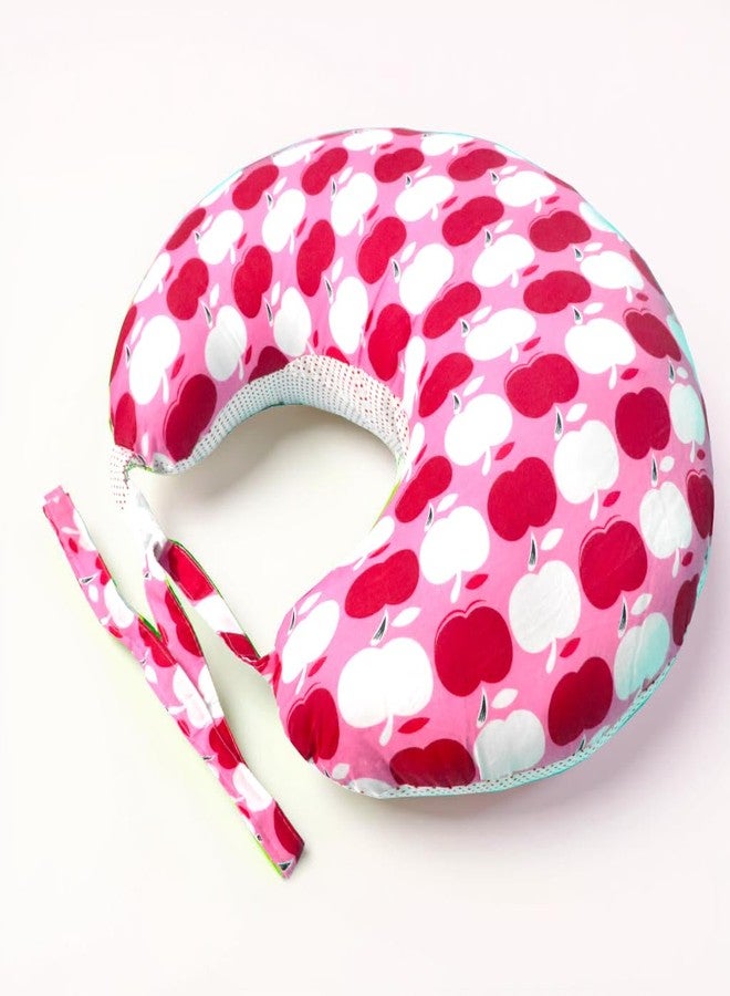 VParents Multipurpose Baby Feeding Nursing Cum Maternity Pillow for New Born Cotton, Recommended for Maternity, Nursing, Medical Cheeky Cheeky (Pink) 110500 - Image 1