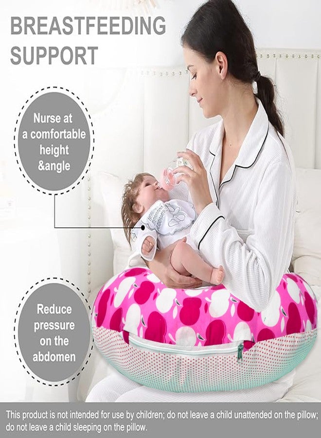 VParents Multipurpose Baby Feeding Nursing Cum Maternity Pillow for New Born Cotton, Recommended for Maternity, Nursing, Medical Cheeky Cheeky (Pink) 110500 - Image 4